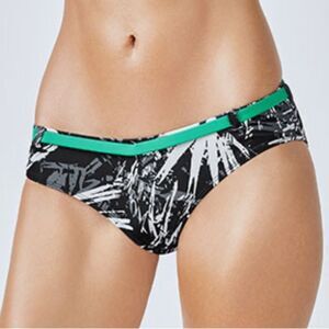 Fabletics Black & White Print Allison Cheeky Bikini Swimsuit Bottom NEW M